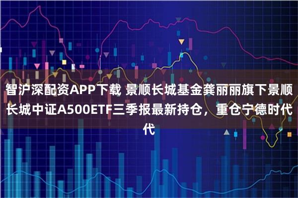 智沪深配资APP下载 景顺长城基金龚丽丽旗下景顺长城中证A500ETF三季报最新持仓，重仓宁德时代